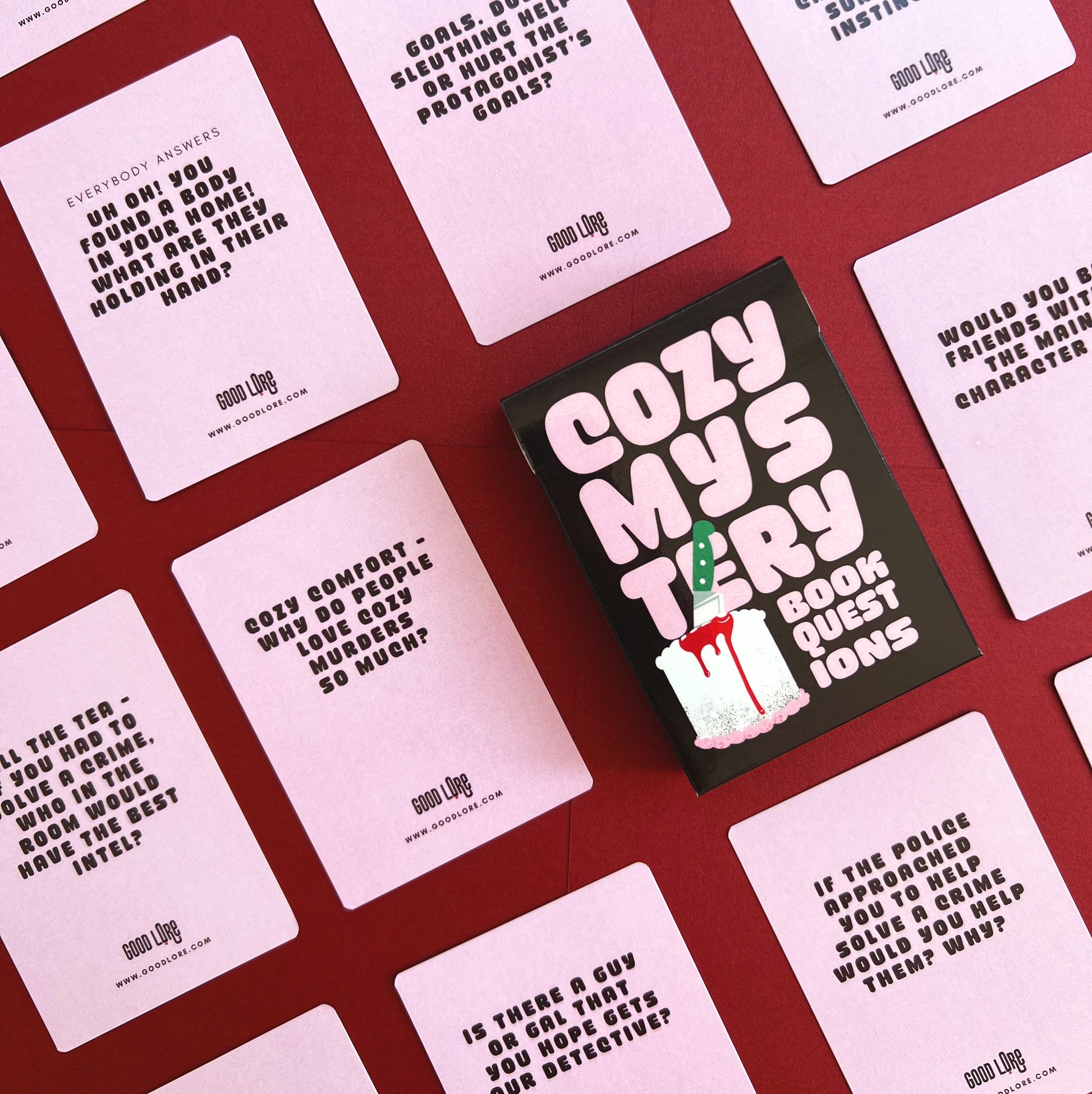 Cozy Mystery Book Club Question deck
